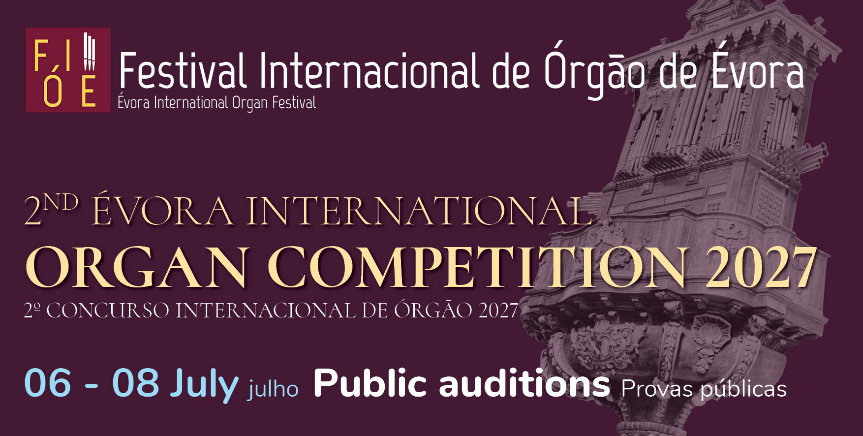 2nd Évora International ORGAN COMPETITION 2027
